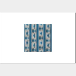 Digitized Aztec Navajo Pattern Faux Woven Posters and Art